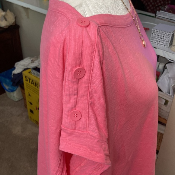 Talbots Plus 3X Coral Short Sleeve Tee - Picture 5 of 9
